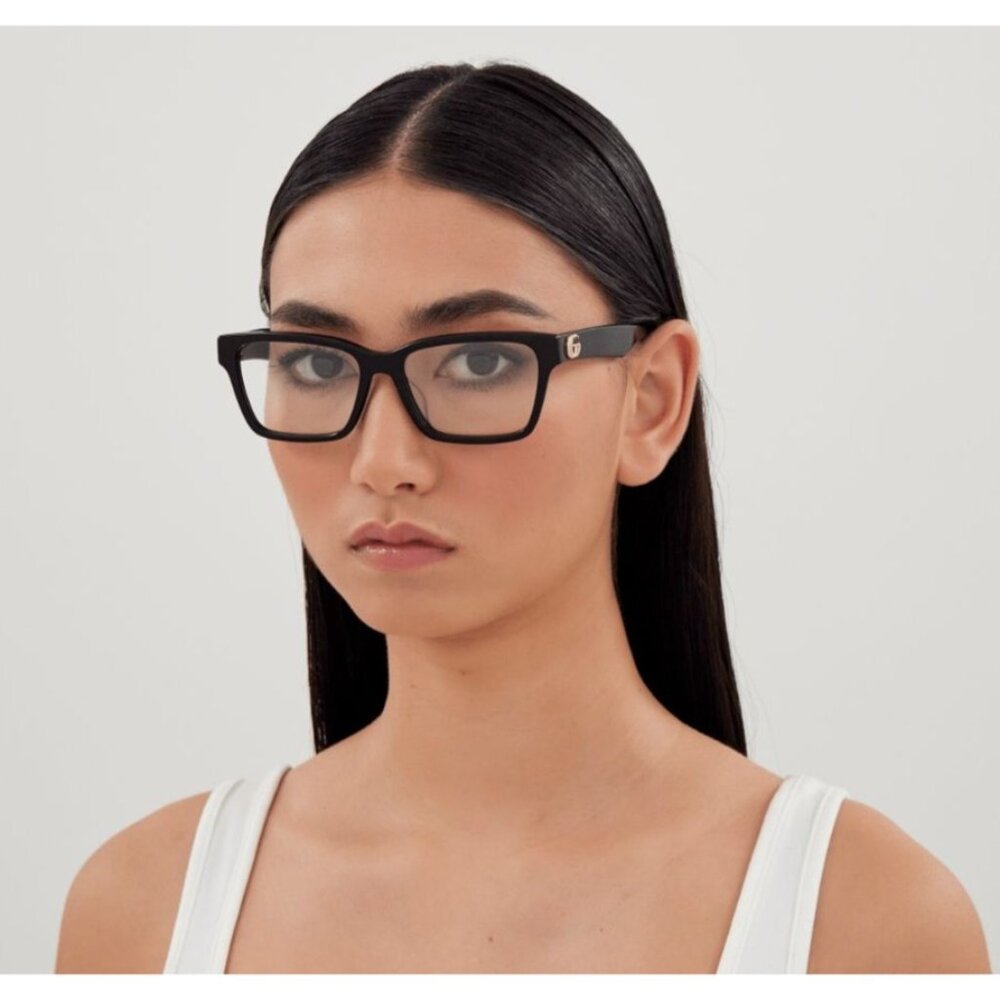 NEW GUCCI GG1476OK 001 EYEGLASSES BLACK WOMEN EYEWEAR GUCCI - Picture 1 of 4